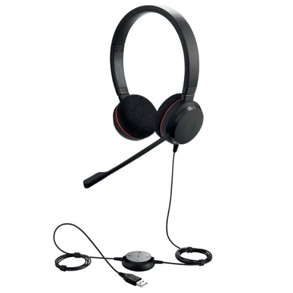 Auricular Jabra Evolve 20 Duo USB UC (4999-829-209) – Cancelación de Ruido para Oficina